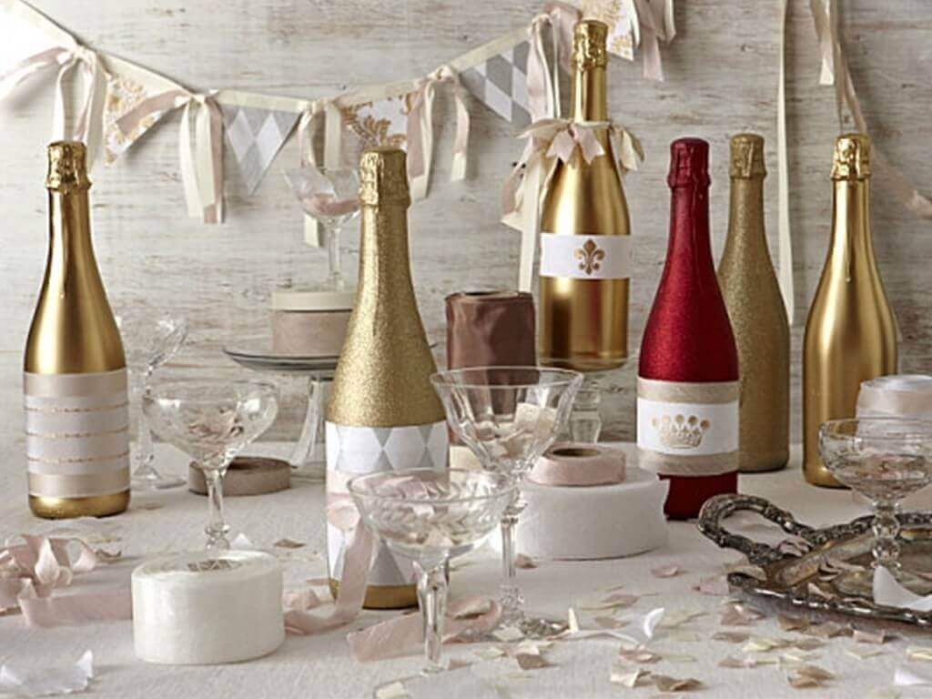 Декор бутылок к новому году своими руками: 20+ мастер-классов с фото