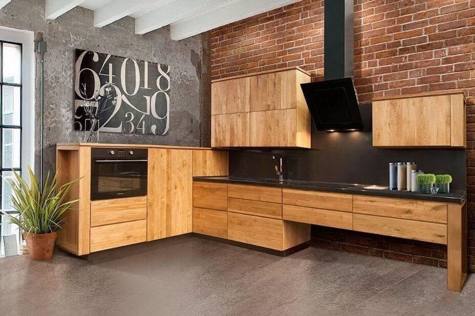 Деревянная кухня из массива в современном стиле: 135 фото-идей мебели, отделки и декора