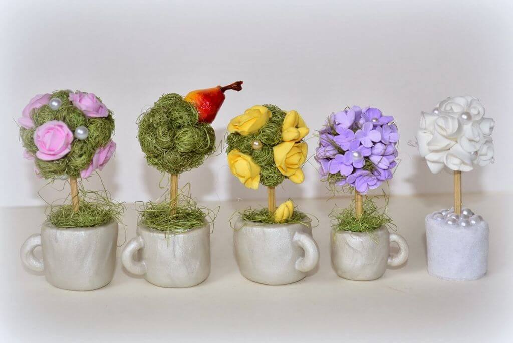 Как сделать новогодний топиарий своими руками для начинающих: 50 поделок с пошаговыми инструкциями и фото