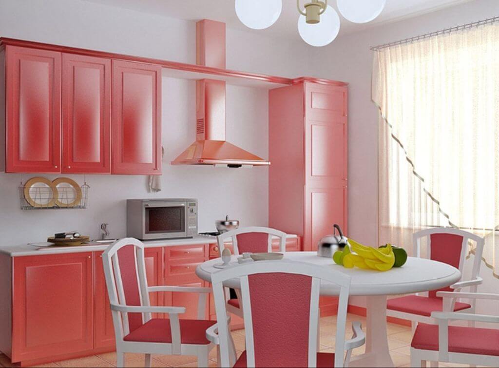 Кухня в розовых тонах: дизайн интерьера, 88 фото-идей