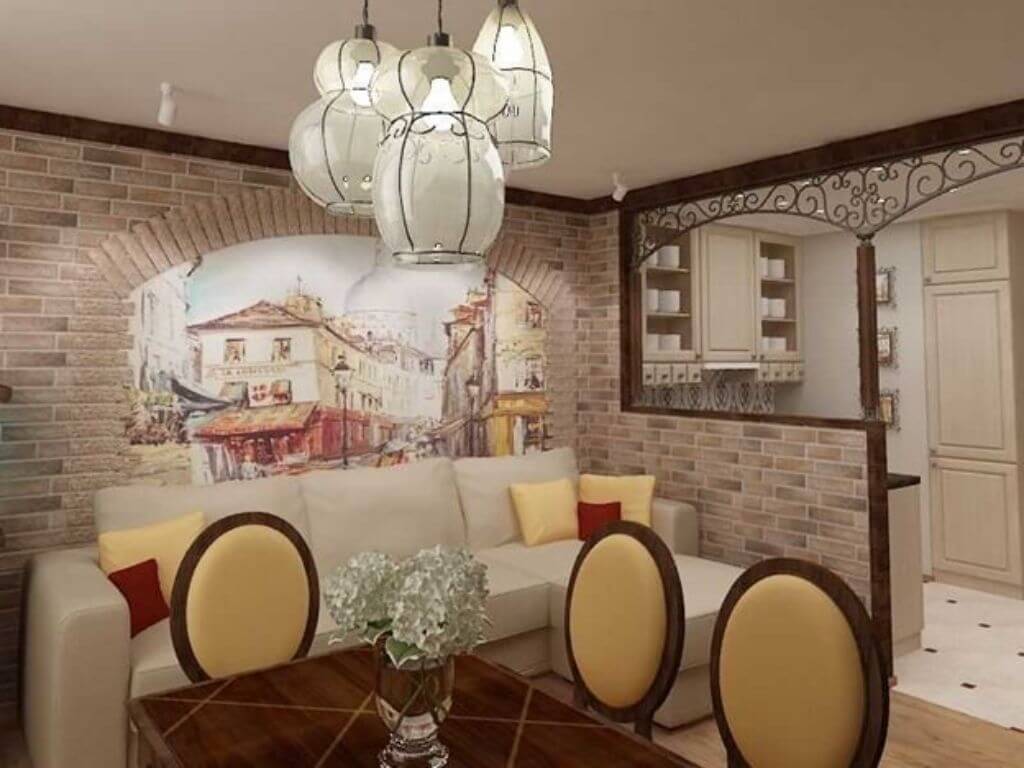 Отделка кухни декоративным камнем (искусственным и натуральным): дизайн интерьера, варианты и сочетания, фото