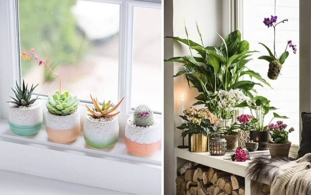 Как использовать и обыграть подоконник на кухне и других комнатах: идеи декора, фото интерьеров