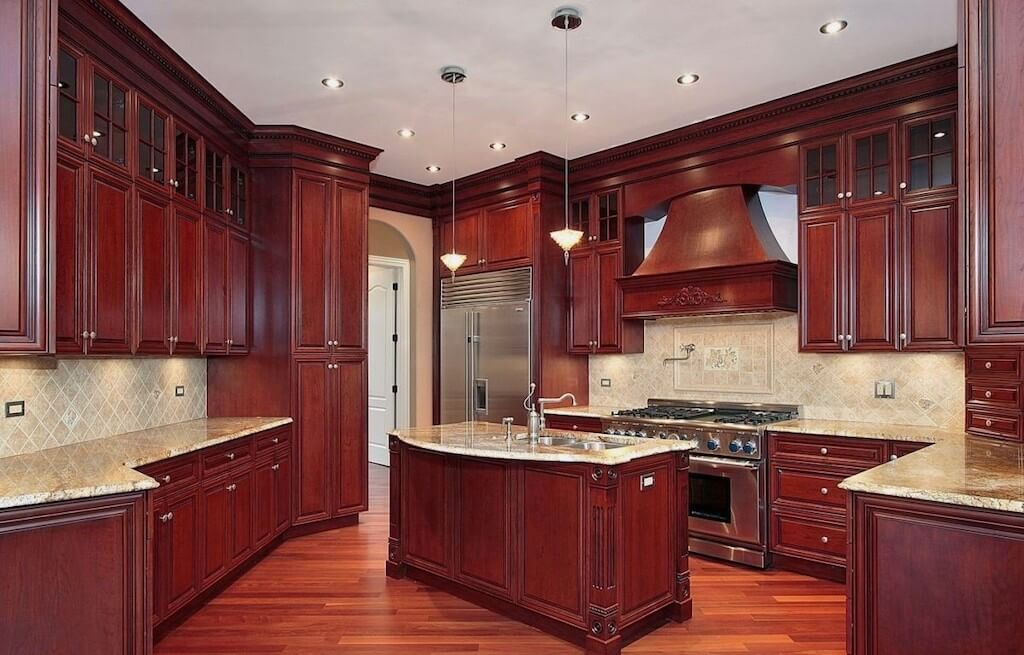 Деревянная кухня из массива в современном стиле: 135 фото-идей мебели, отделки и декора