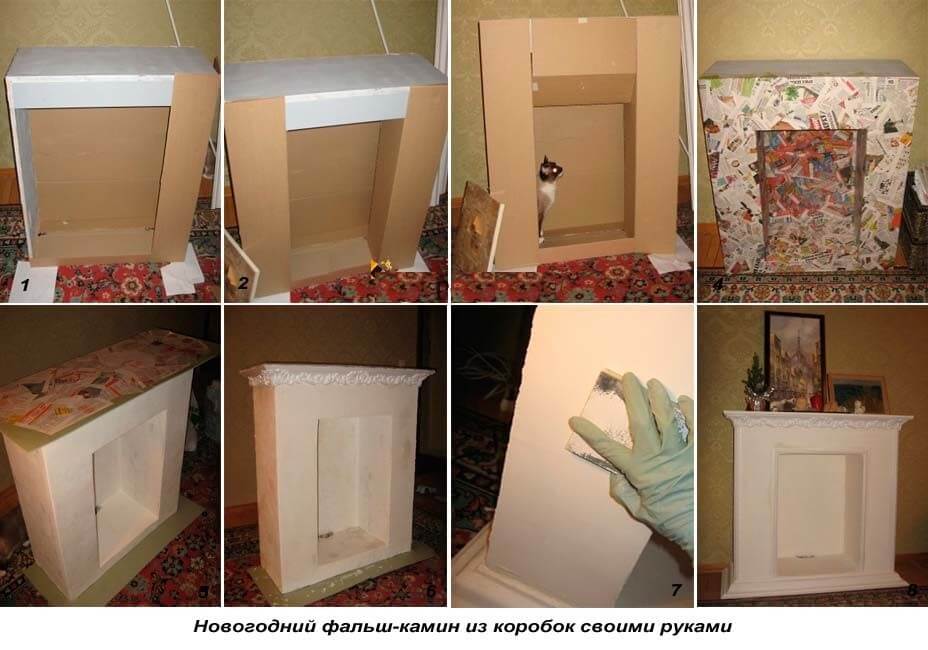 Декоративный фальш-камин своими руками: 15 пошаговых инструкций с фото