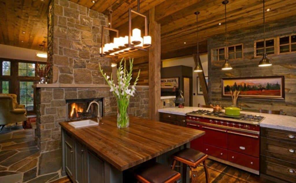 Отделка кухни декоративным камнем (искусственным и натуральным): дизайн интерьера, варианты и сочетания, фото