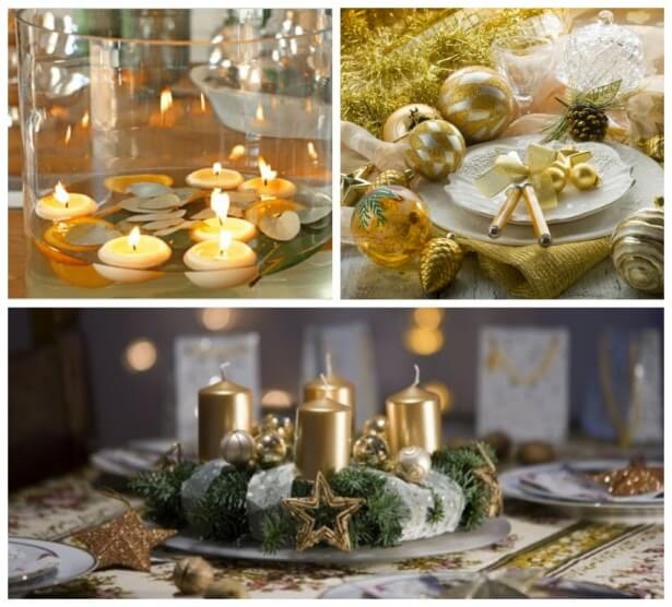 свечи на новогодний стол